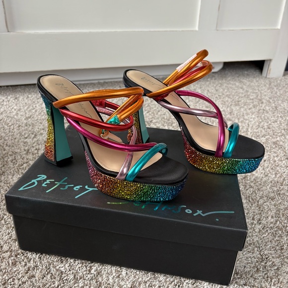 Betsey Johnson Women's Maeve Rainbow Platform Sandal Size 9.5 - Picture 2 of 10